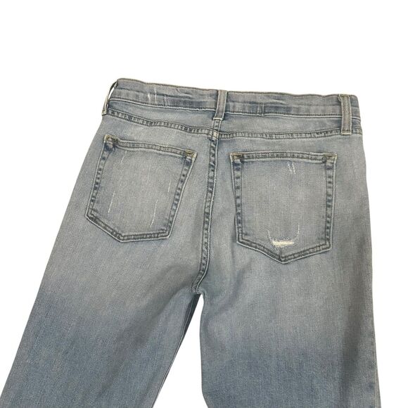 Nili Lotan Jeans Womens 29x32 Blue Celia Flare Leg Made in USA Distressed Denim - Picture 10 of 12